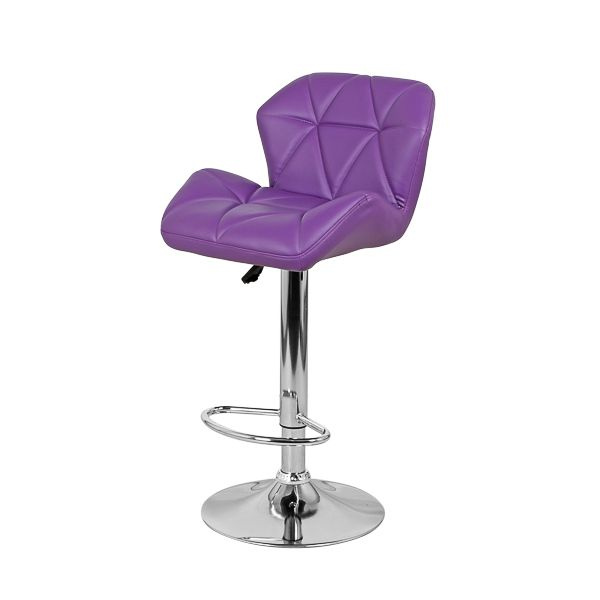 Барный стул Алмаз со спинкой фиолетового цвета Эколайн 1 шт  #1