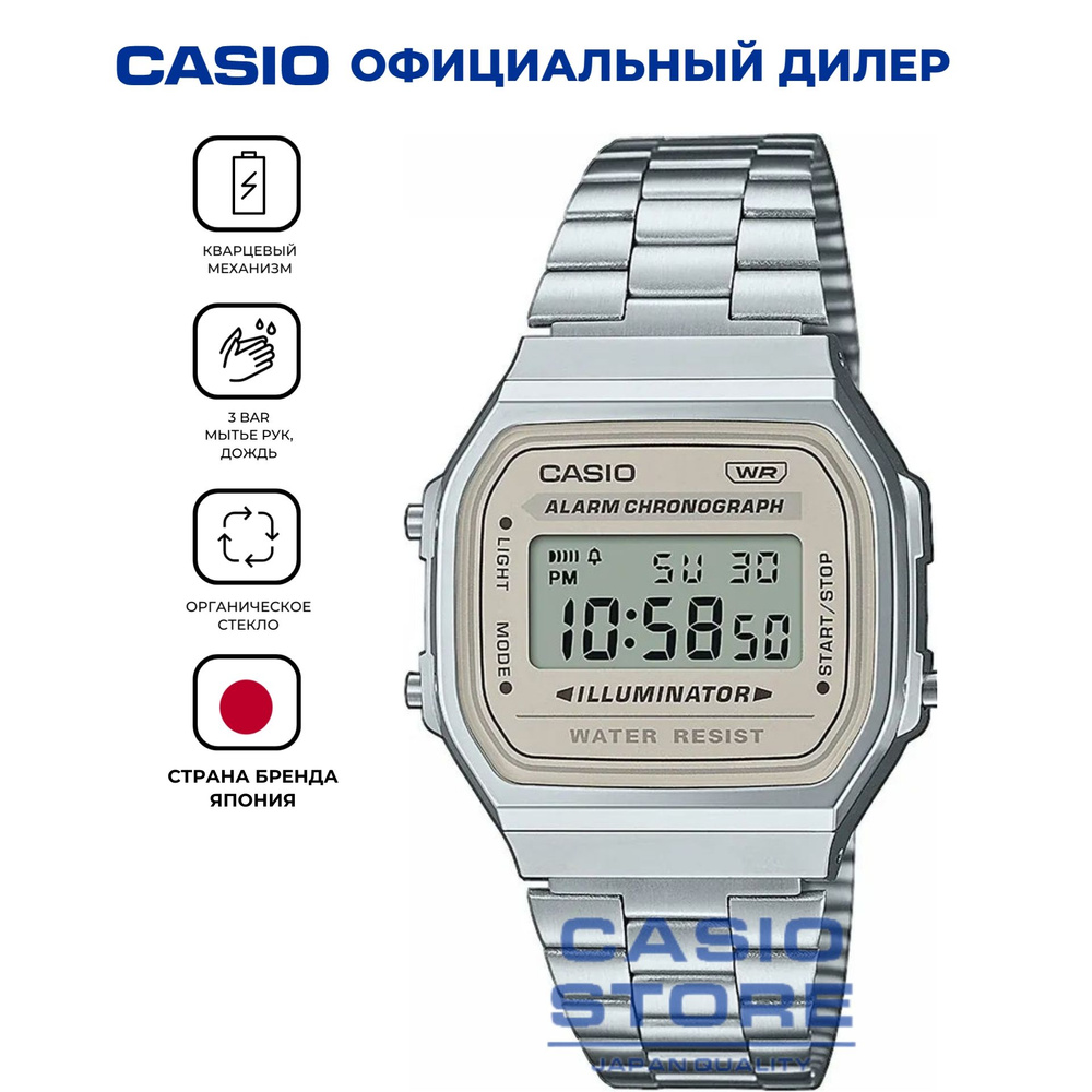 Японские часы Casio A-168WA-8A с гарантией #1