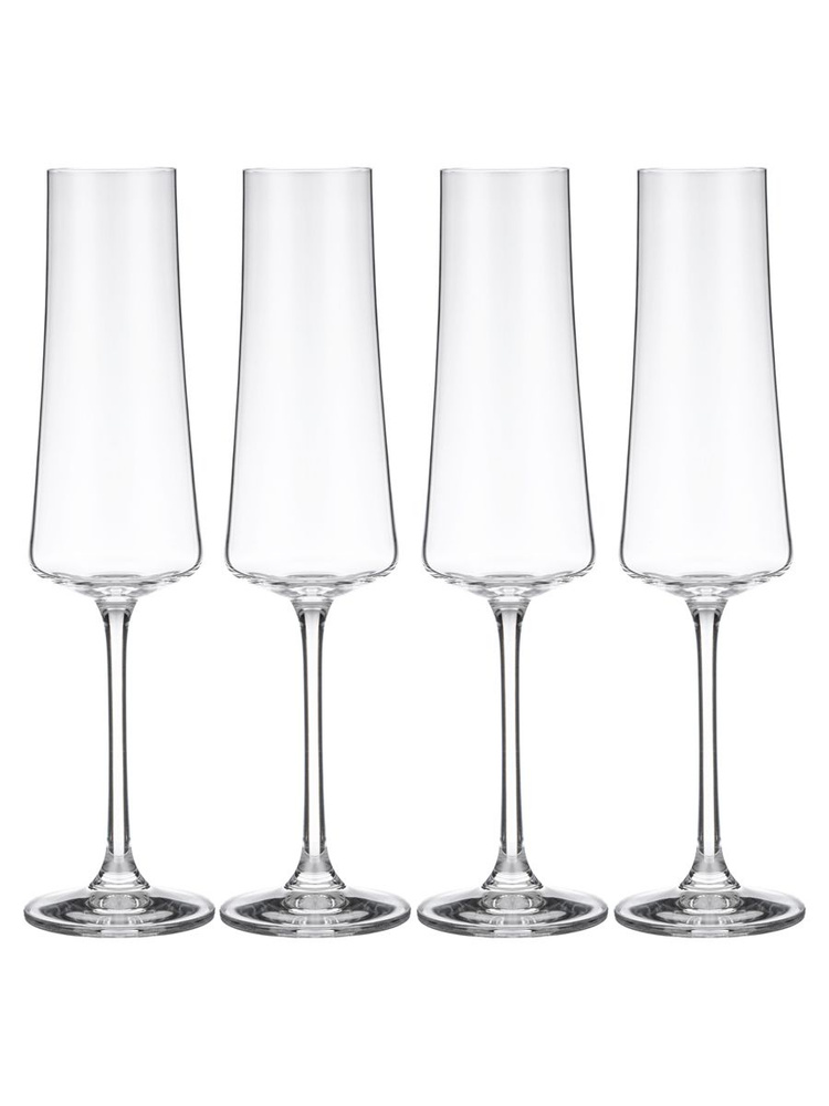 Набор бокалов для шампанского из 4 штук "XTRA" 210 мл #1