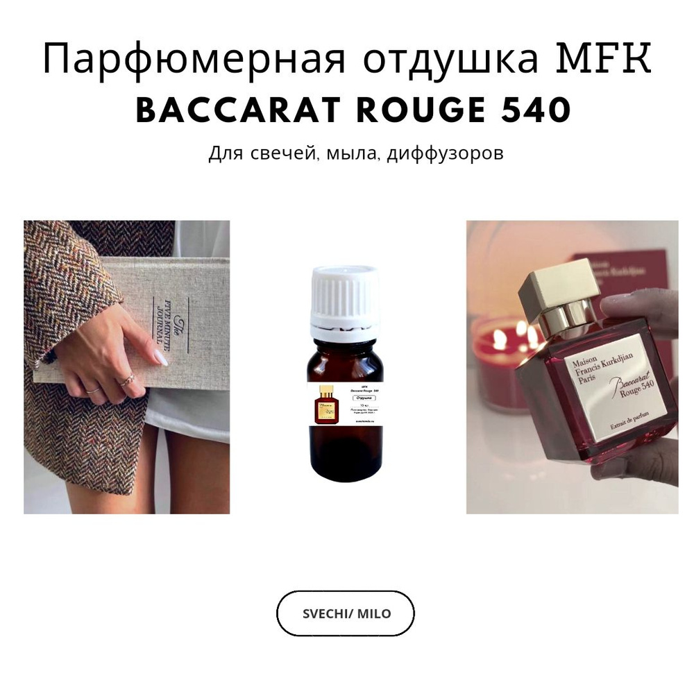 Парфюмерная отдушка Baccarat Rouge 20 мл для изготовления свечей, мыла и диффузоров  #1