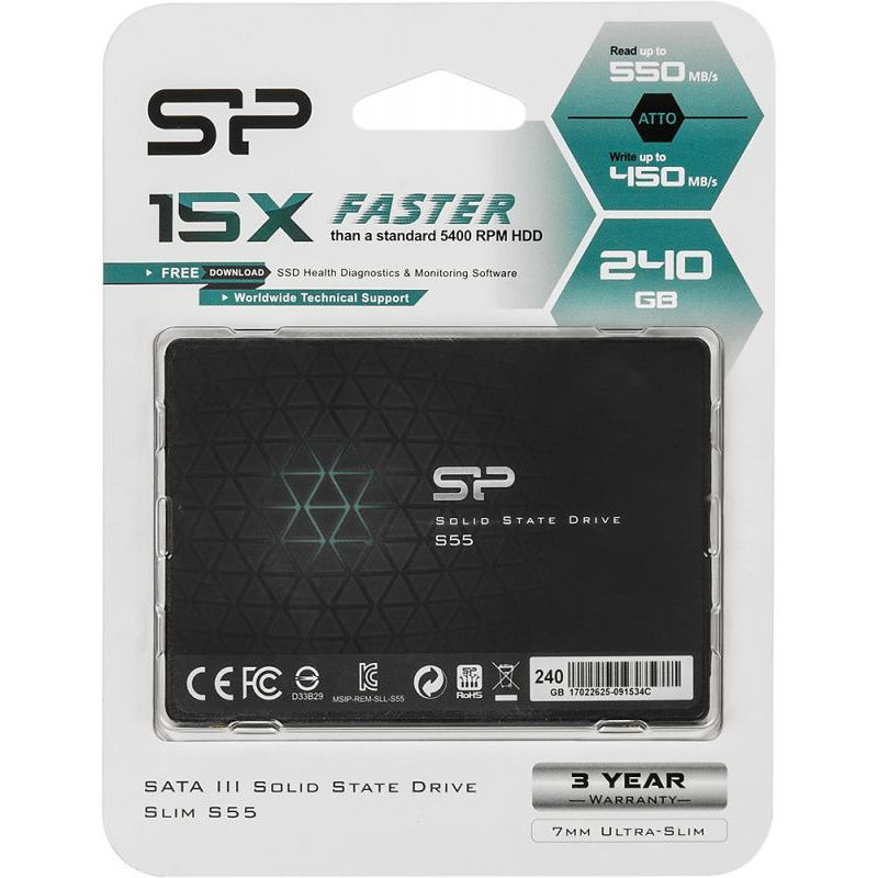 Silicon Power 240 ГБ Внутренний SSD-диск SP240GBSS3S55S25 (SP240GBSS3S55S25) #1