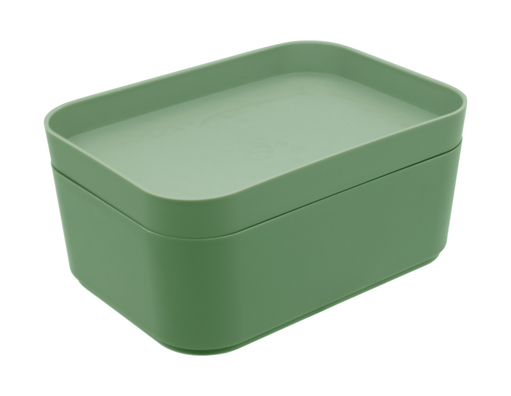 Органайзер для хранения 11x7x16см 0.74л пластик цвет зеленый  #1