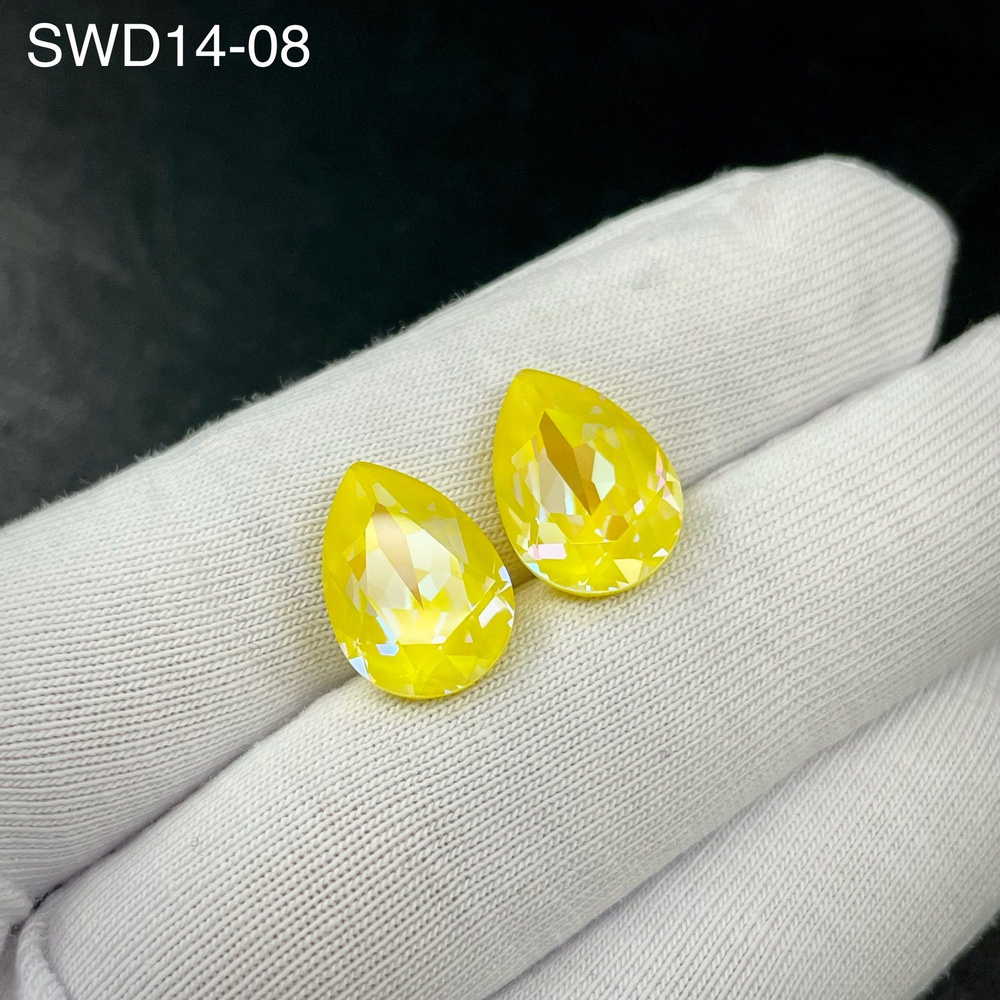 4320 Pear Fancy Stone Swarovski 14х10мм - 2 шт/уп. Стразы-Капли пришивные, производство Австрия, в комплекте #1