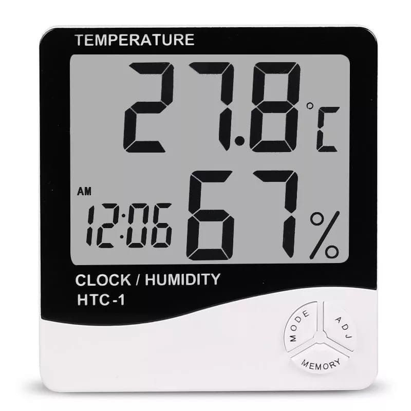 термометр комнатный, метеостанция с выносным датчиком, гигрометр термометр,электронные часы htc1  #1