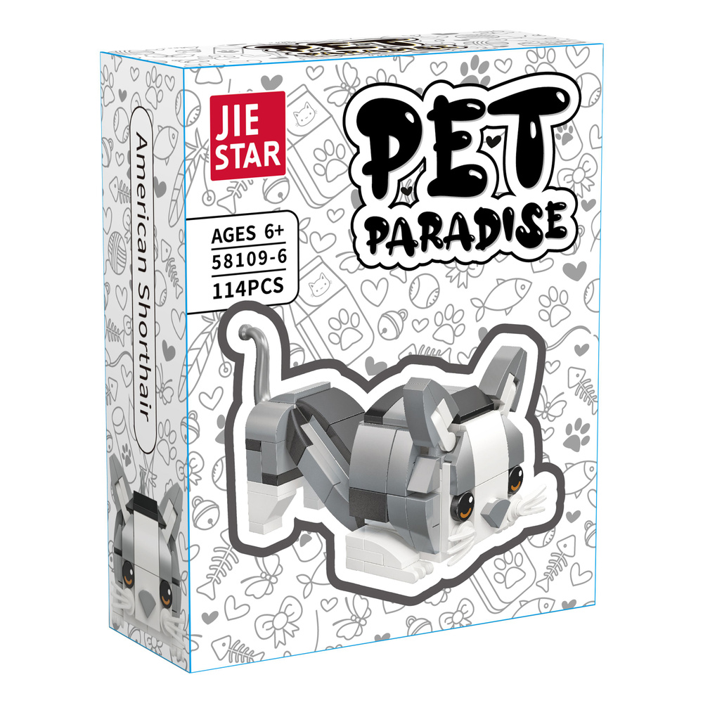 Конструктор JIE STAR Pet Paradise: Американская короткошёрстная, 114 дет. (58109-6)  #1
