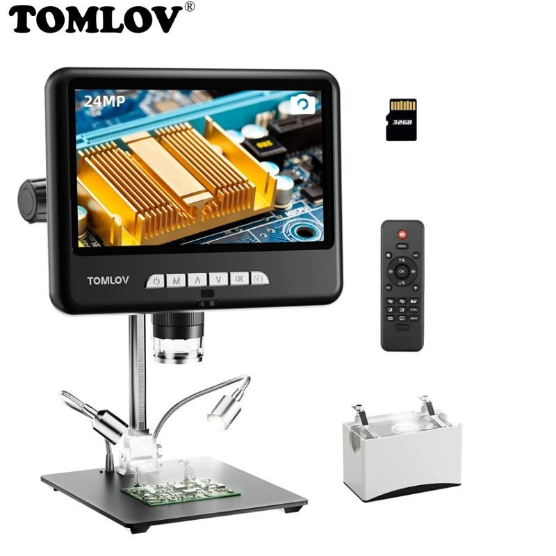 Цифровой микроскоп TOMLOV, 10,1 дюйма, IPS, 2K, HDMI, 32 ГБ, DM402 Pro #1