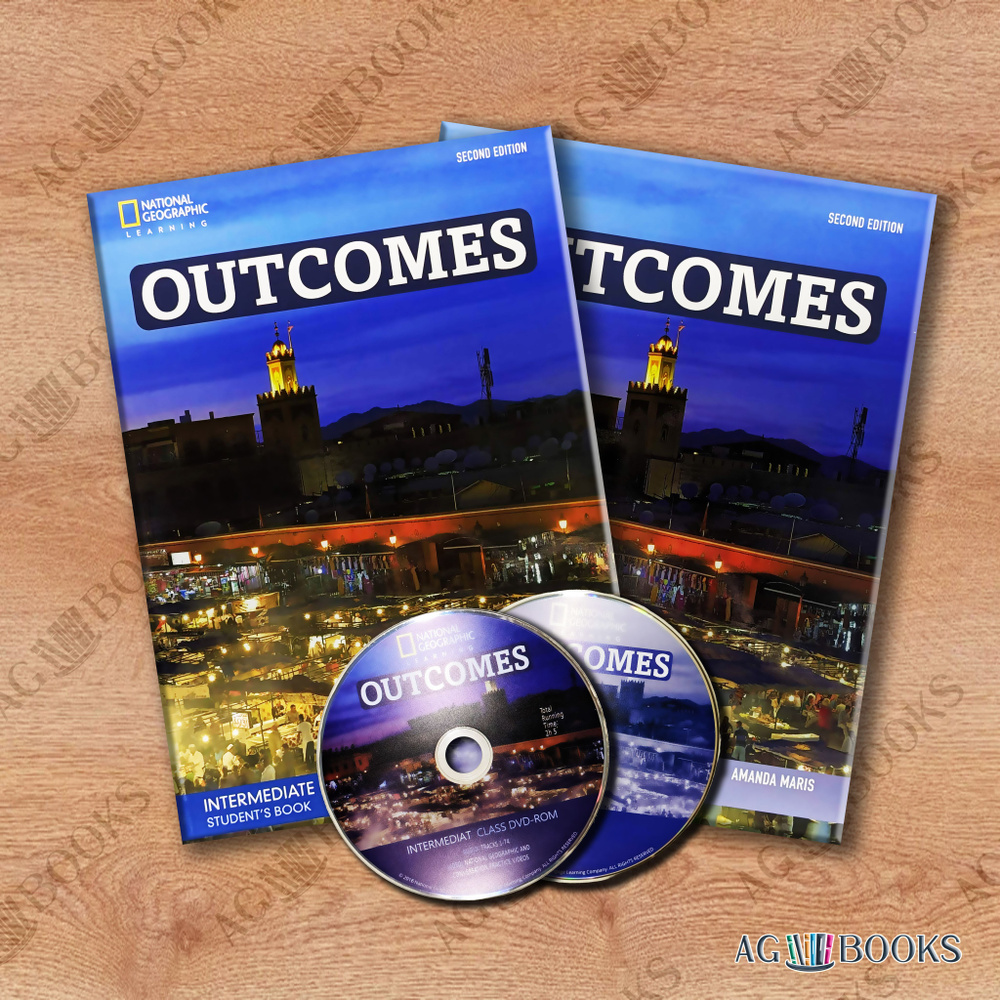 Outcomes Intermediate полный комплект student's book + workbook + DVD + CD #1