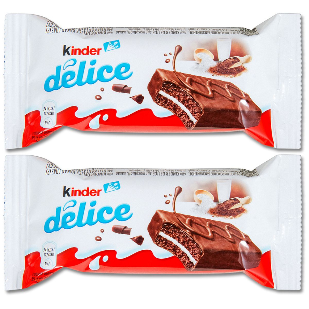 Пирожное бисквитное Kinder "Delice" с молочной начинкой 39 г, 2 шт.  #1