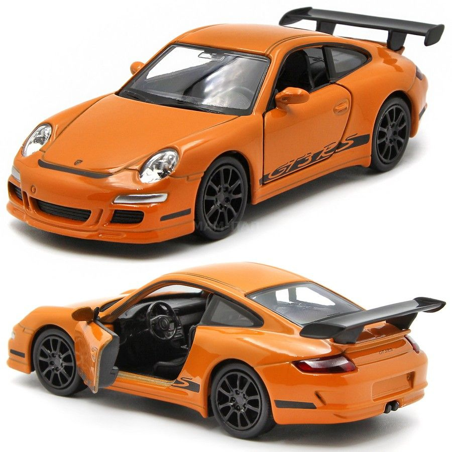 Машинка металлическая Welly 1:39 Porsche 911 GT3 RS (Порше) инерционная,  двери открываются / Оранжевый - купить с доставкой по выгодным ценам в  интернет-магазине OZON (980775490)