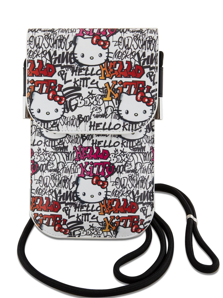 Сумка Hello Kitty Wallet Phone Bag кошелек из экокожи, на регулируемом шнурке, с картхолдером, с принтом #1