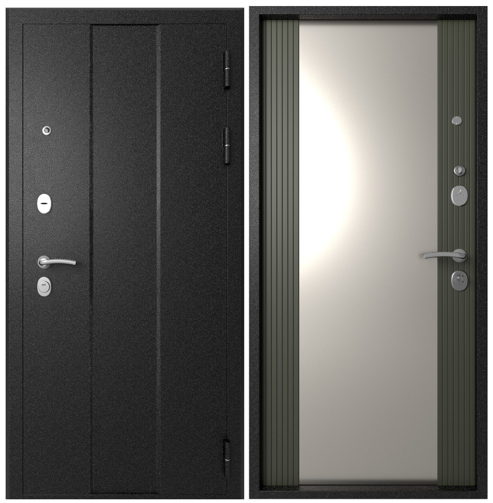 Эталон М-5 Черный букле-Софт графит (зеркало) 960 левая #1