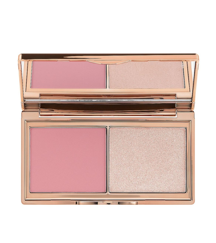 Палетка румяна и хайлайтер CHARLOTTE TILBURY Mini Hollywood Blush & Glow Palette оттенок Light to medium #1