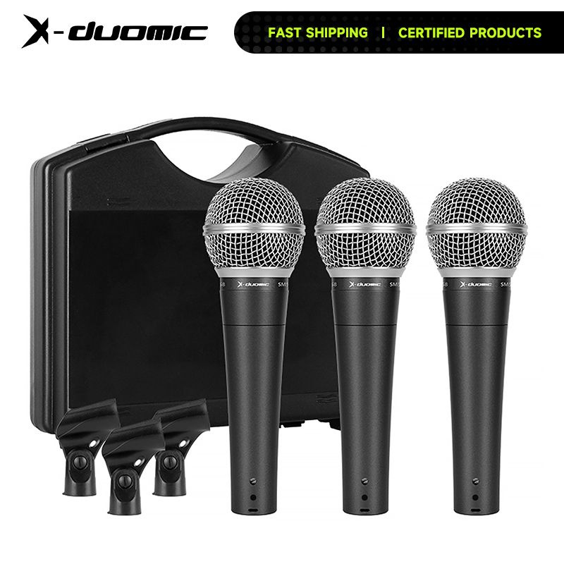 Shure Микрофон для живого вокала Микрофон инструментальный X-DUOMIC SM58LC касцюм, черный матовый  #1