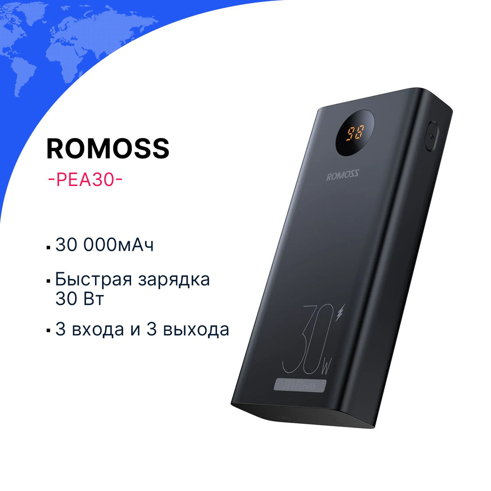 Внешний аккумулятор Romoss PEA30 30000mAh #1