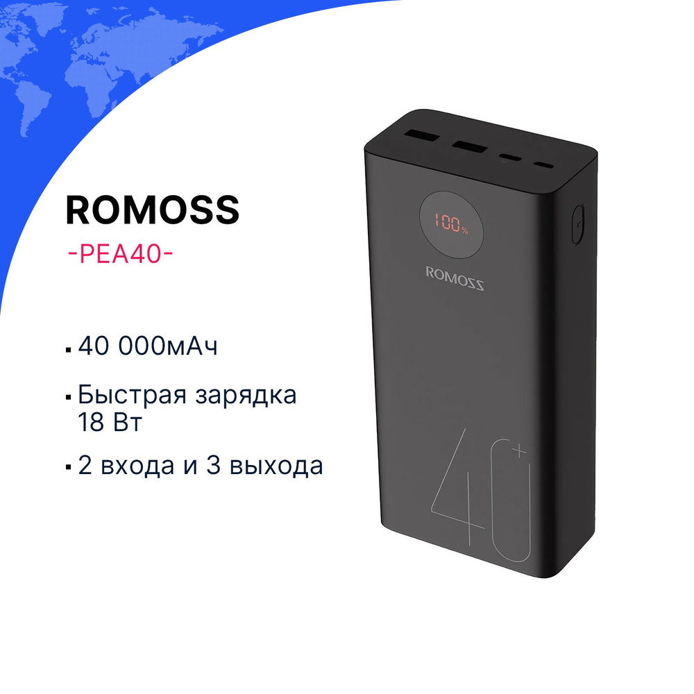 Внешний аккумулятор Romoss PEA40 40000 mAh #1