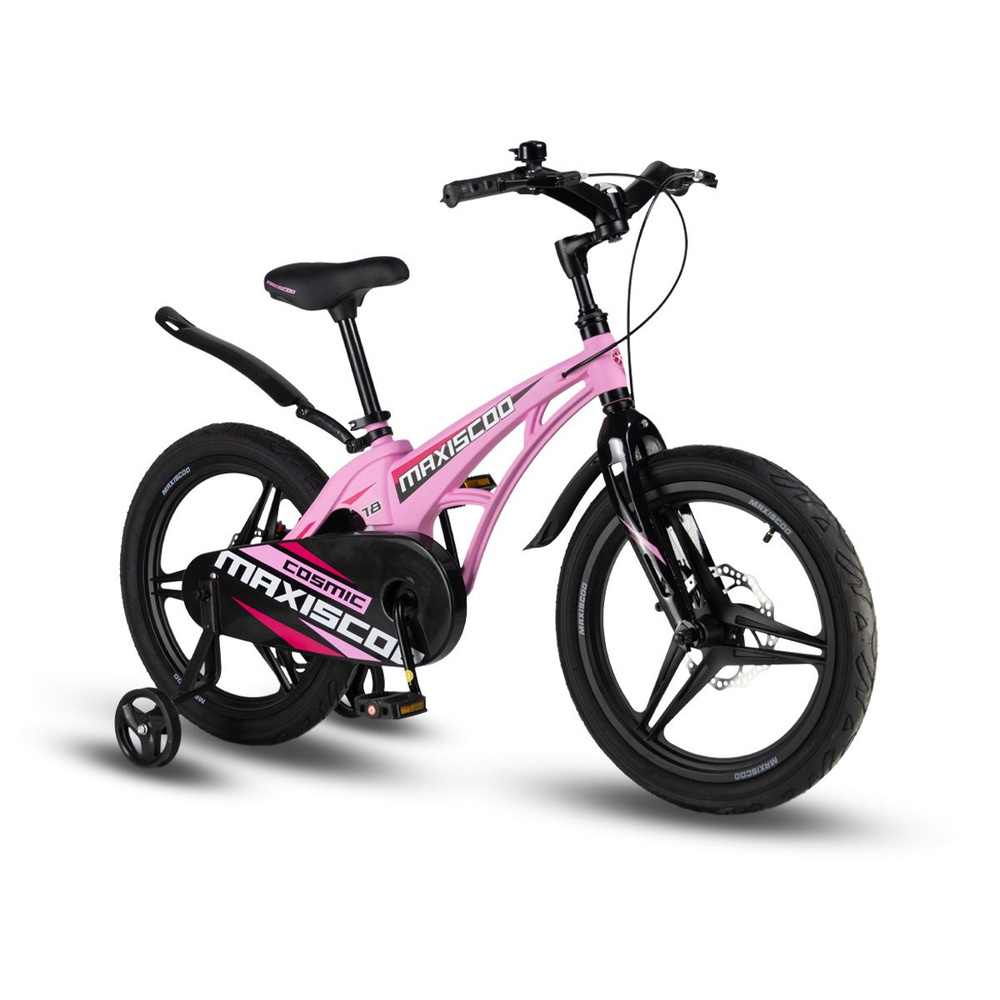 Велосипед MAXISCOO COSMIC Deluxe 18'' (2024) Розовый Матовый MSC-C1831D (Рост 110-130 см)  #1