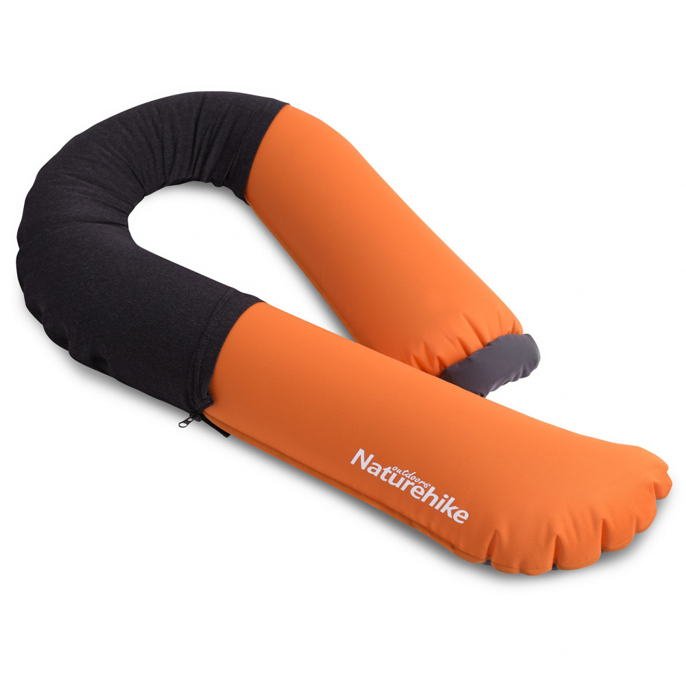 Подушка удлиненная U-образная надувная 20ZT Naturehike NH20ZT004 (Orange)  #1