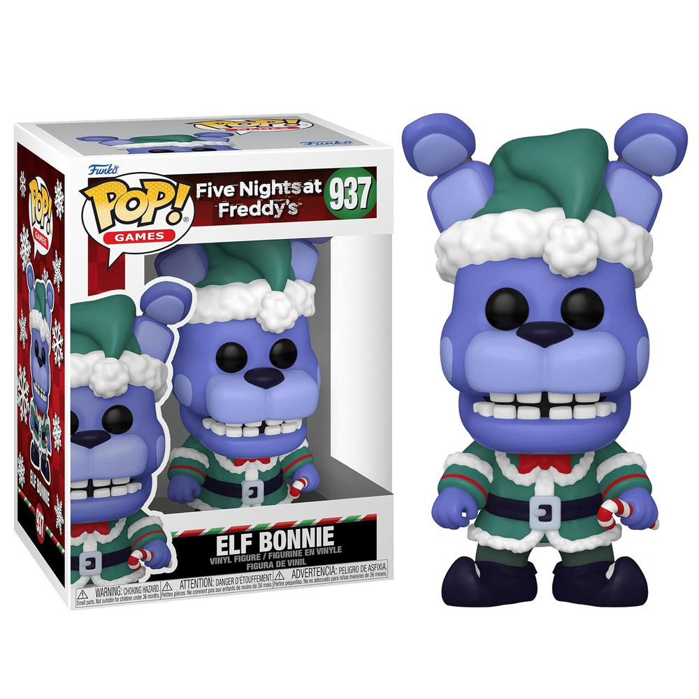 Фигурка Funko POP Bonnie Holiday Elf из игры Five Nights at Freddy s FNAF /  Бонни Рождественский Эльф из Пять ночей с Фредди ФНАФ Фанко ПОП - купить с  доставкой по выгодным