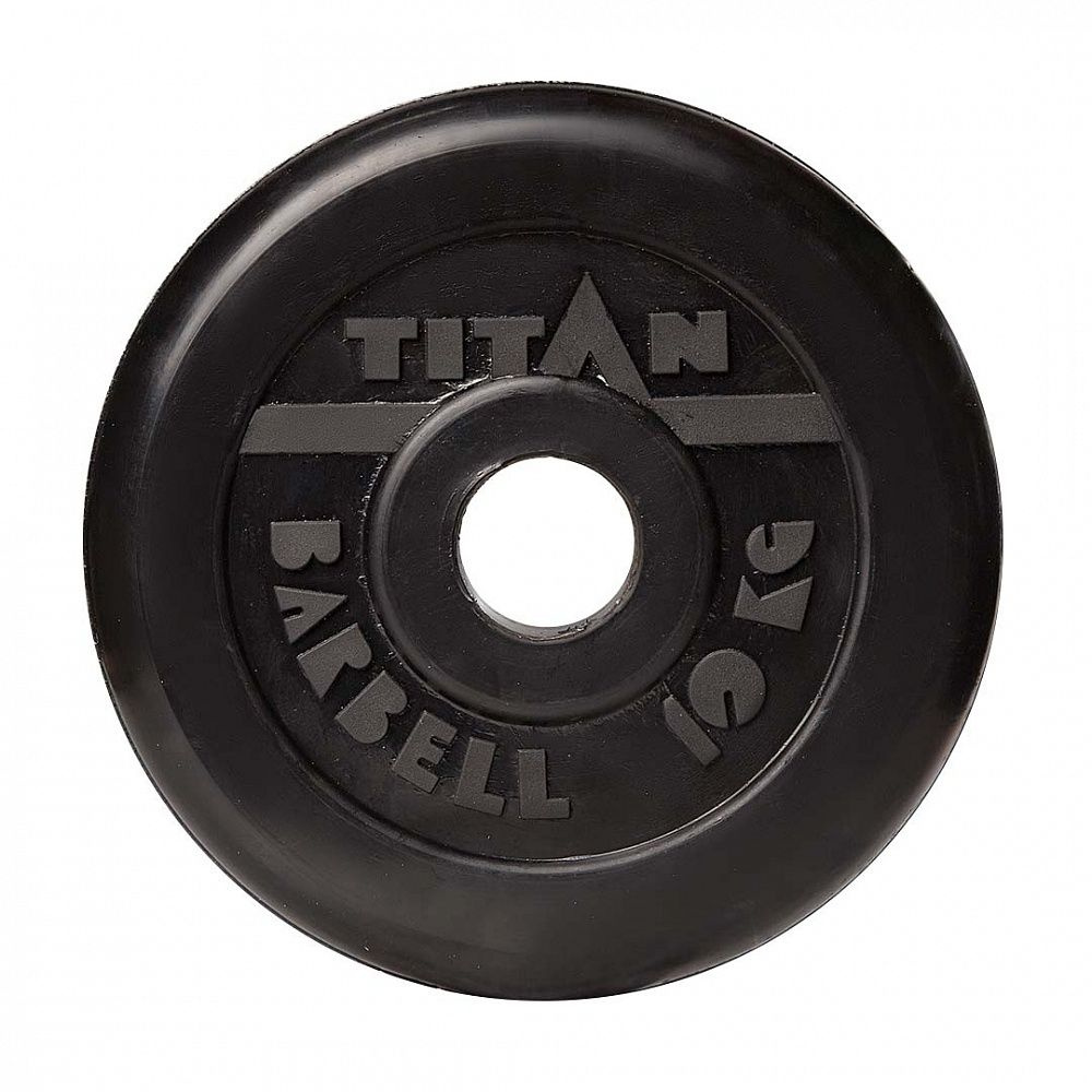 Блин диск обрезиненный TITAN Barbell 10 кг d51 для штанги и гантелей  #1