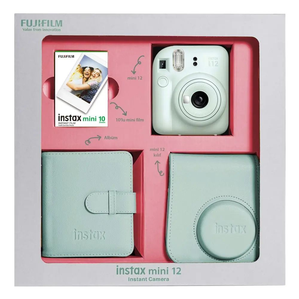 Fujifilm Компактный фотоаппарат Instax Mini 12 Bundle Box, зеленый #1