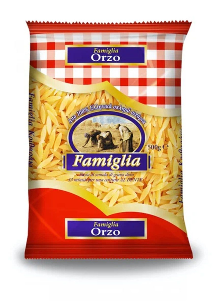 Паста орзо FAMIGLIA, Греция, 500г #1