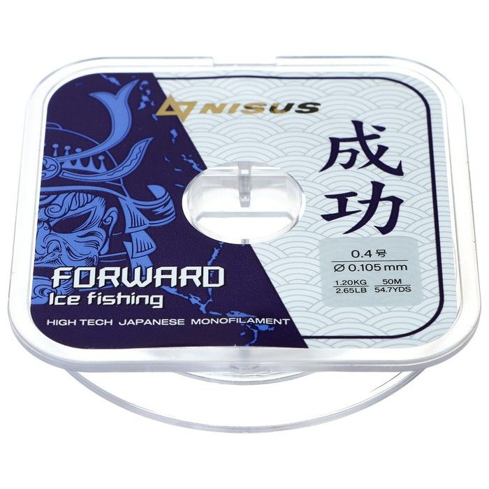 Леска рыболовная NISUS Forward Ice Fishing, 0,105 мм, 50 м, Nylon Transparent, N-FIF-0,105-50  #1