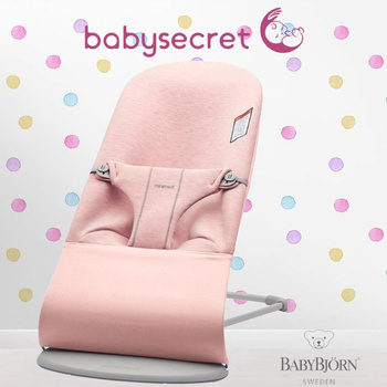 Кресло-шезлонг BabyBjorn Bliss Cotton Пыльно-розовый, лепесток