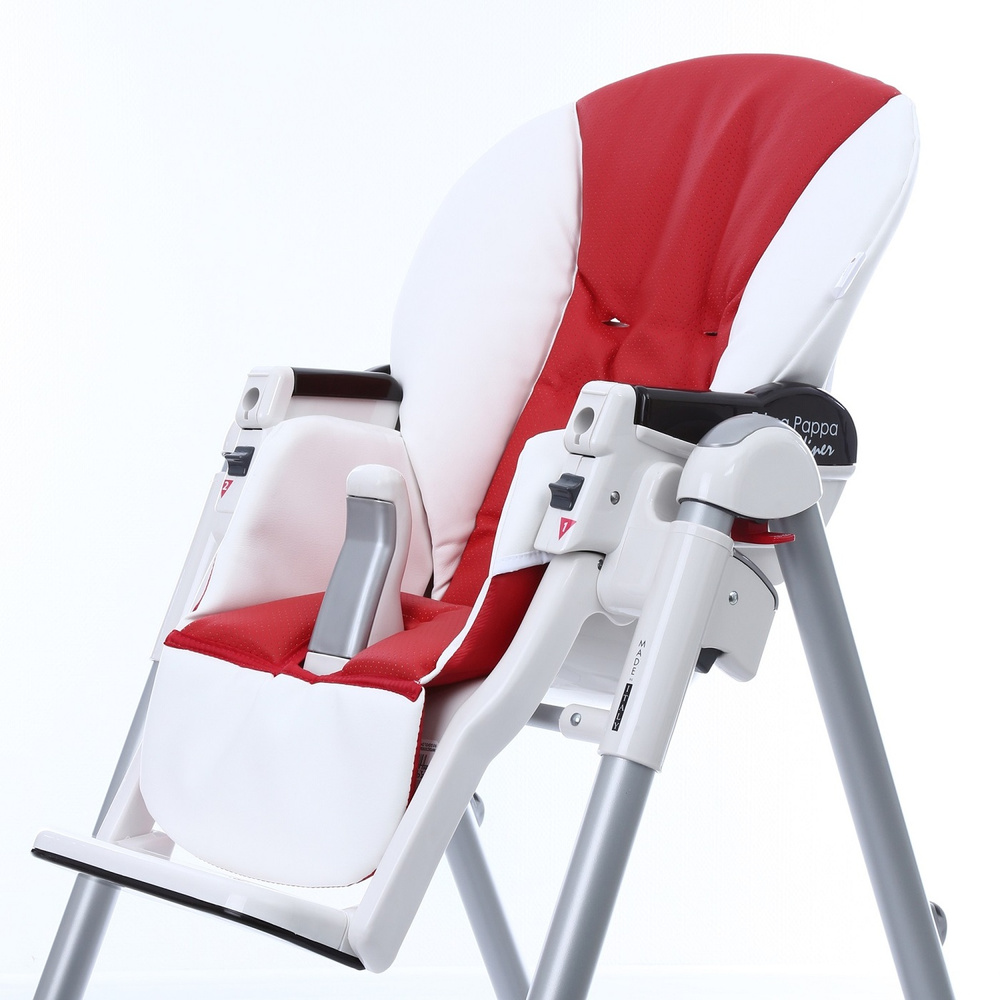 Чехол на стульчик для кормления Esspero Sport для стульчика Peg-Perego Diner, White/Red  #1