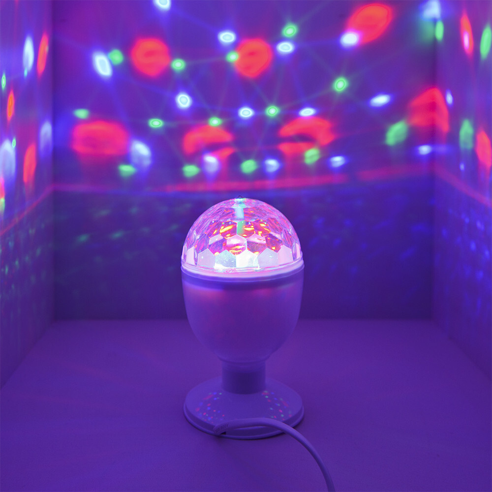 Диско светильник светодиодный / проектор цветомузыка YB-27-2  #1
