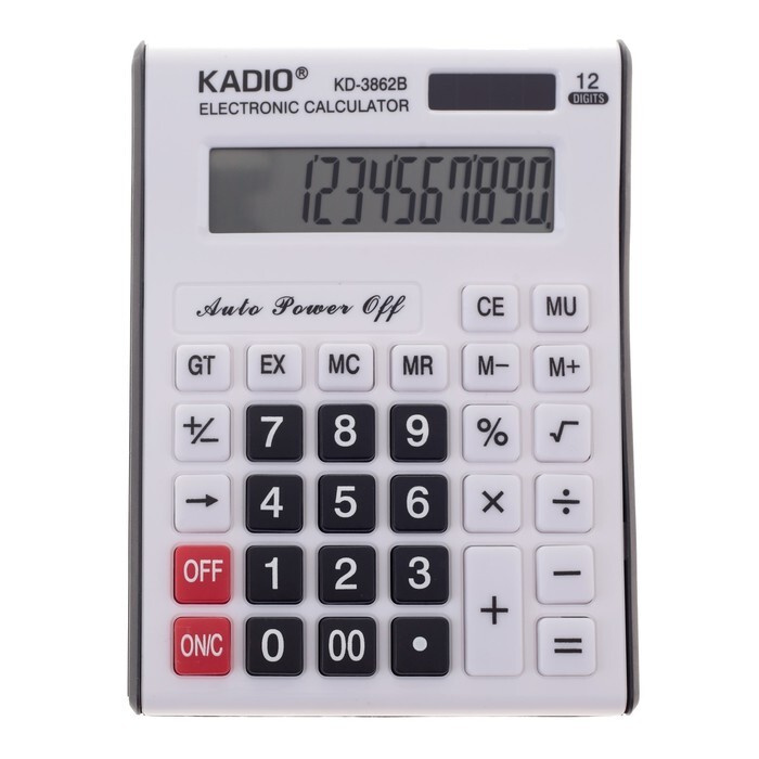 Калькулятор настольный, 12-разрядный, 3862B, двойное питание  #1