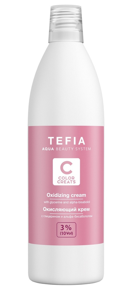 Tefia. Окисляющий крем с глицерином и альфа-бисабололом 3% (10 vol.) Oxidizing Cream COLOR CREATS 1000 #1