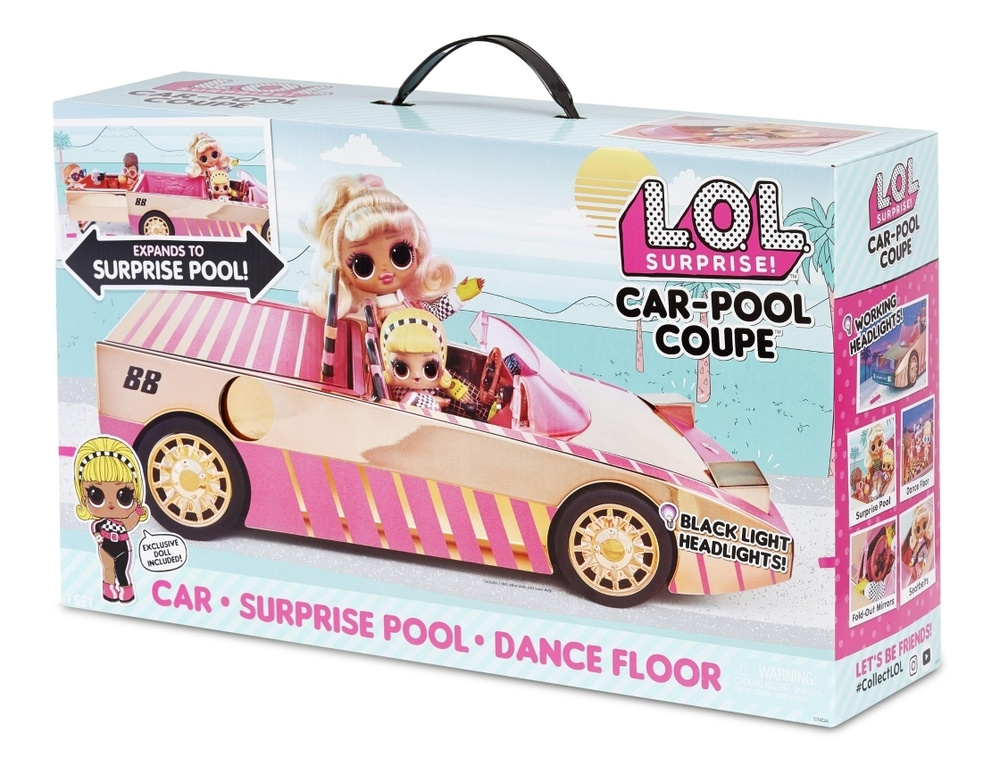 Игровой набор ЛОЛ L.O.L. Surprise! Car-Pool Coupe with Exclusive Doll, Surprise Pool & Dance Floor  #1