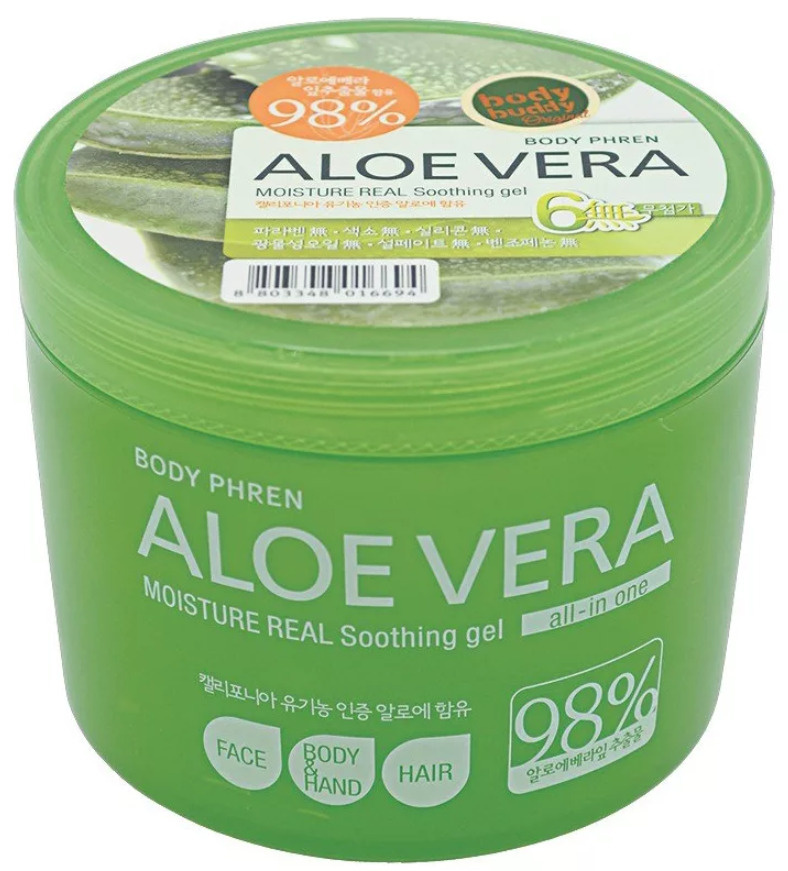 Welcos Универсальный гель успокаивающий Aloe Vera Moisture Real Soothing Gel, 500 г  #1