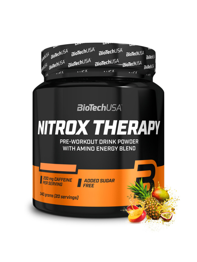 Предтренировочный комплекс Biotech USA Nitrox Therapy 340 г. (тропические фрукты)  #1