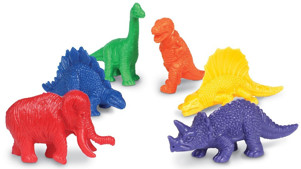 Развивающие фигурки Learning Resources "Динозавры", игровой набор из 6 фигурок животных, счетный материал #1