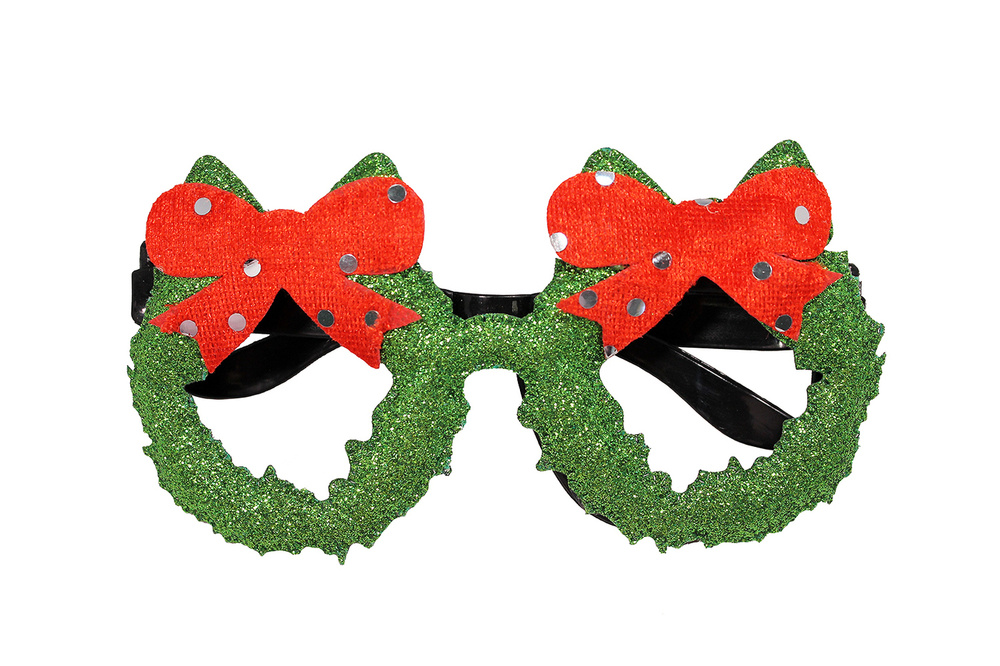 Карнавальные очки Рождественские венки #1