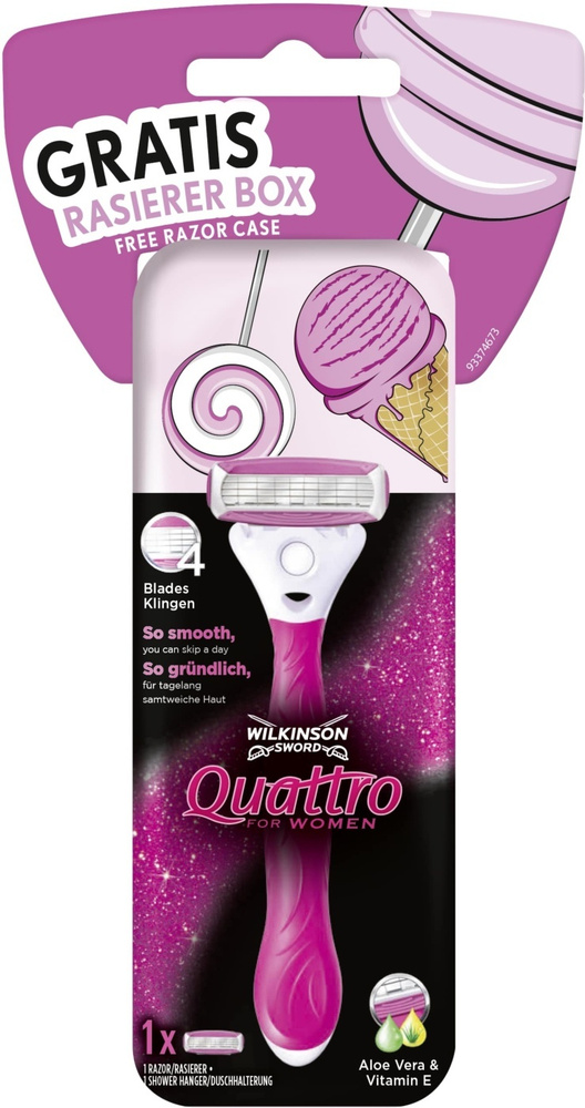 Wilkinson Sword Quattro for Women Candy Станок для бритья женский + дорожный футляр  #1