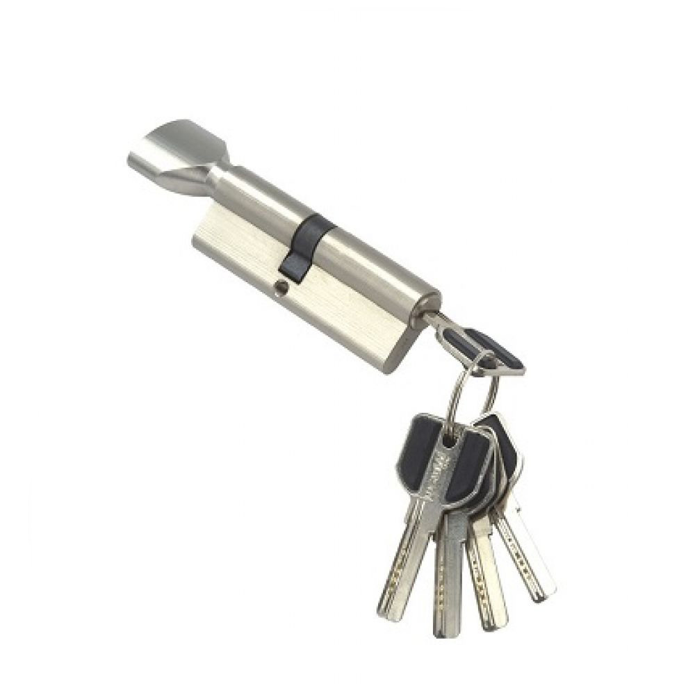 Цилиндровый механизм MSM Locks, Перфорированный ключ-вертушка CW 70 ММ SN (матовый Никель)  #1