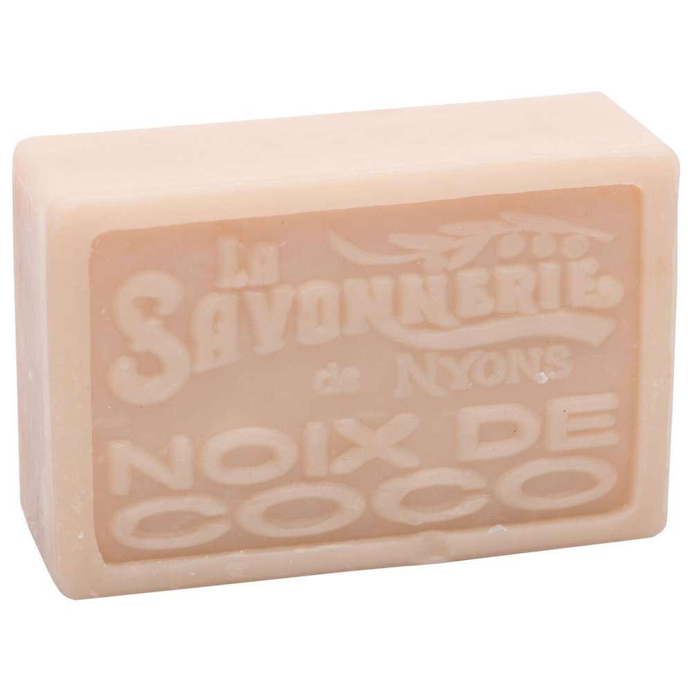 Твердое мыло для рук и тела с кокосовым орехом, прямоугольное 100 гр. La Savonnerie de Nyons, Франция. #1