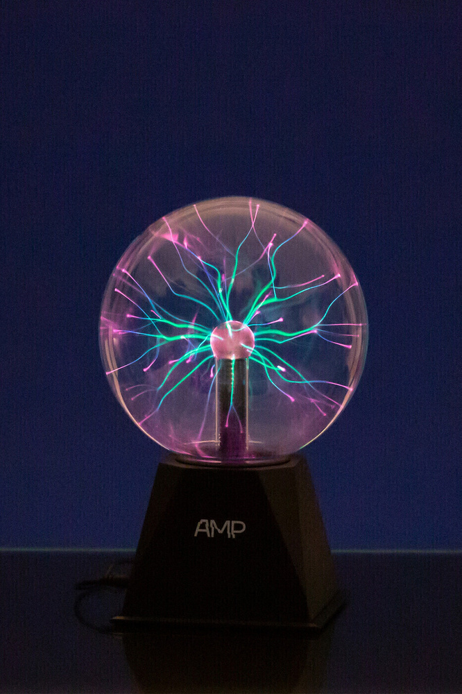 Плазменный шар Amperia Greenflow 16см (Тесла) Audio #1