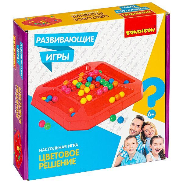 Развивающие настольные игры Bondibon "ЦВЕТОВОЕ РЕШЕНИЕ", BOX #1