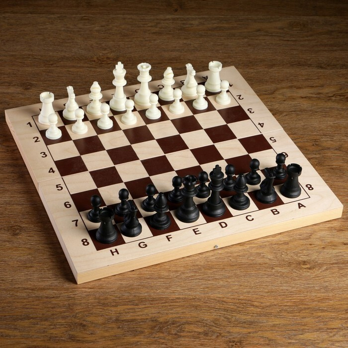 Шахматные фигуры, пластик, король h-9 см, пешка h-4.1 см #1