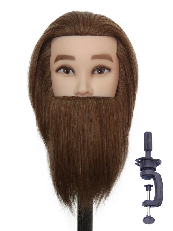 Учебный манекен голова мужская с бородой для стрижек #1