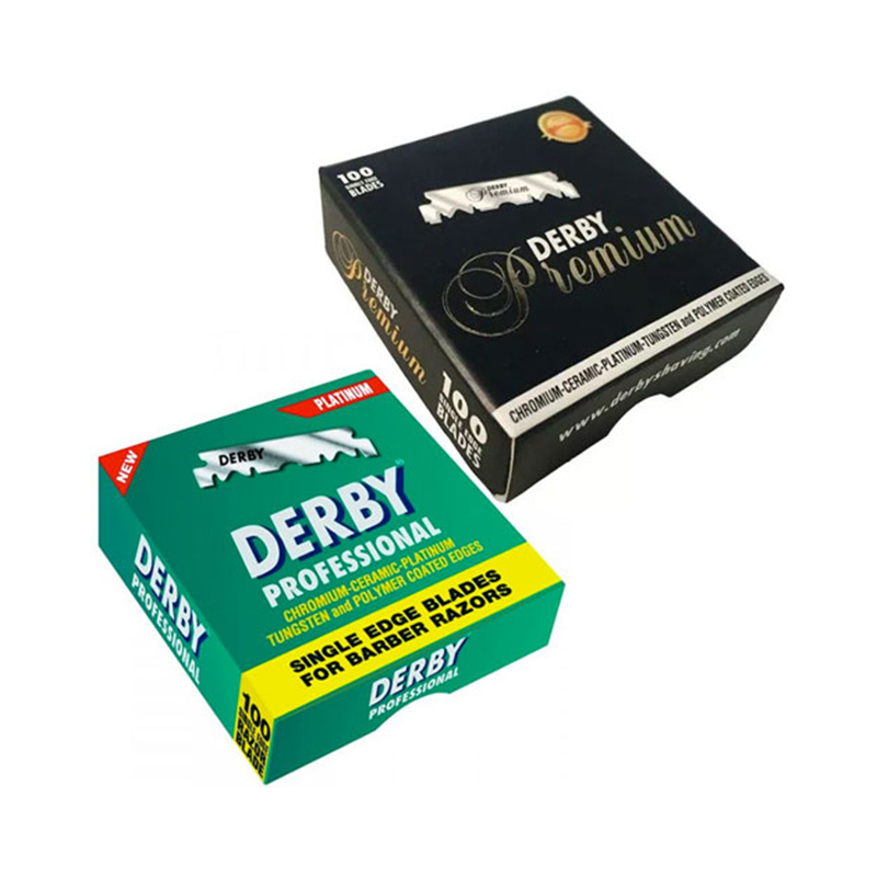 Derby PROFESSIONAL Single Edge Blades + PREMIUM Barber Razor Лезвия ( Половинки) для бритья 100 шт + #1