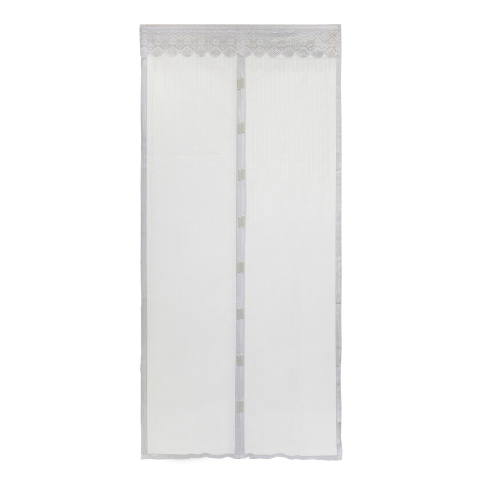 Антимоскитная сетка на дверь/сетка от комаров, 18 магнитов, 210х100 см, белая  #1
