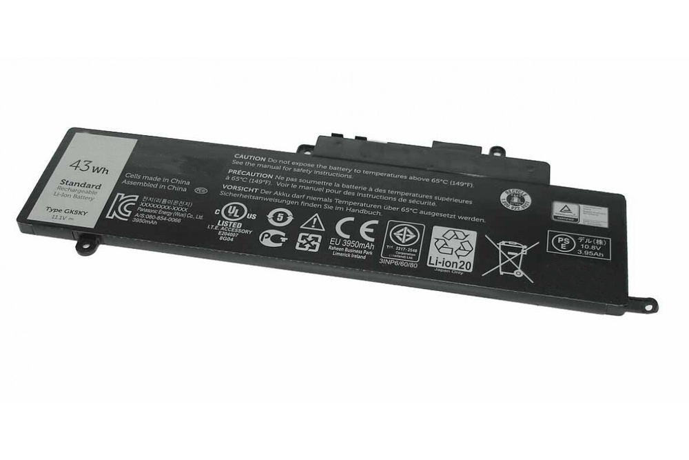 Аккумулятор для ноутбука Dell 13-7000 Series, 11-3000 (11.1V, 3950mAh). PN: GK5KY, 4K8YH, CK5KY, GK5KY, #1