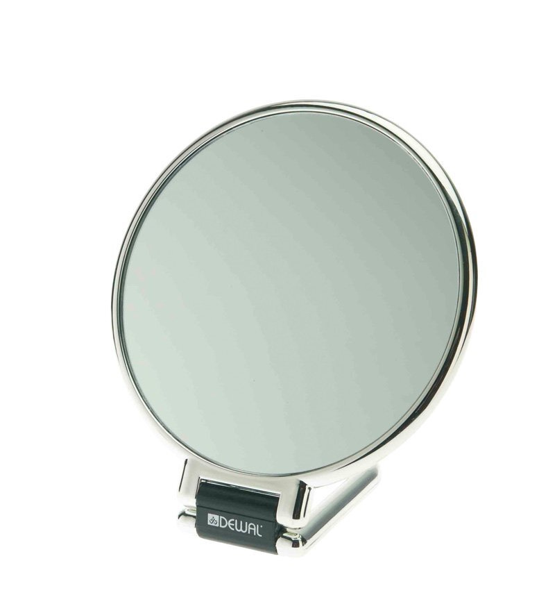 Зеркало настольное, пластик, серебристое 14х23 см, DEWAL, MR-330  #1