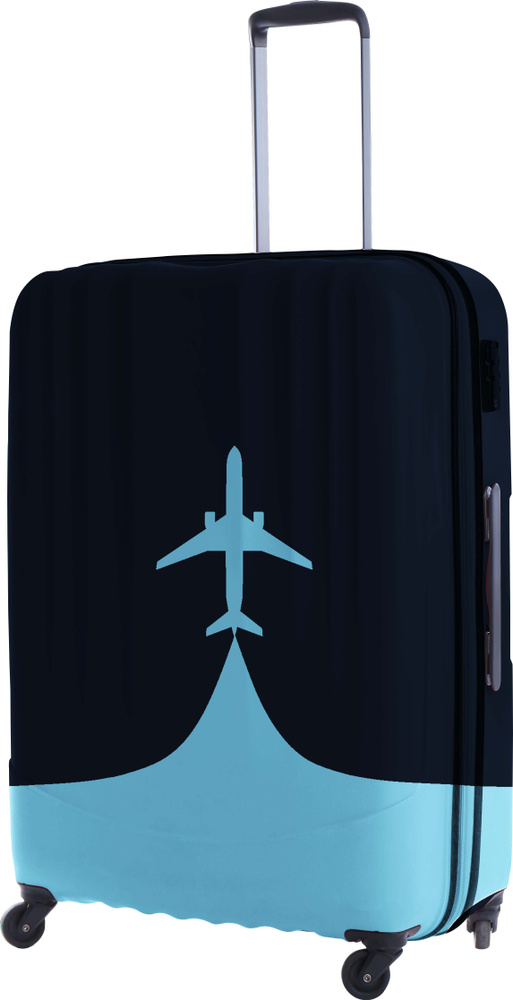 Чехол для чемоданов-09-XL-темно-синий, голубой #1