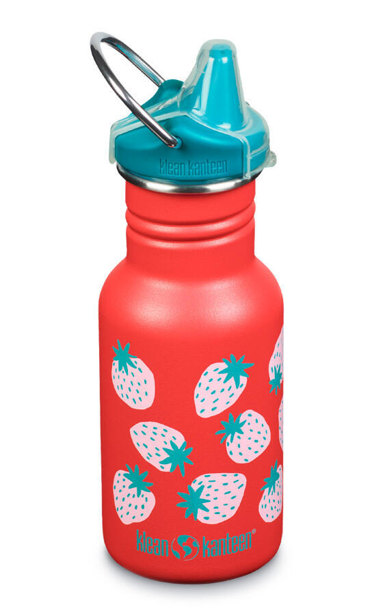 Детская бутылка Klean Kanteen Kid Classic Narrow Sippy 12oz (355 мл) Coral Strawberries  #1