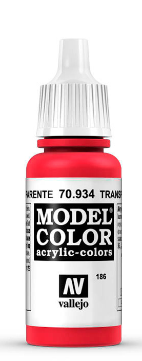 Краска Vallejo серии Model Color - Transparent Red 17мл. #1